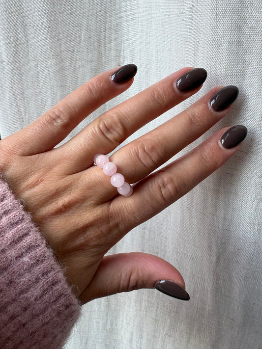 big rosenquarz ring